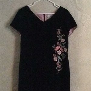 Beautiful Black Dress with Pink Flowers 🌺